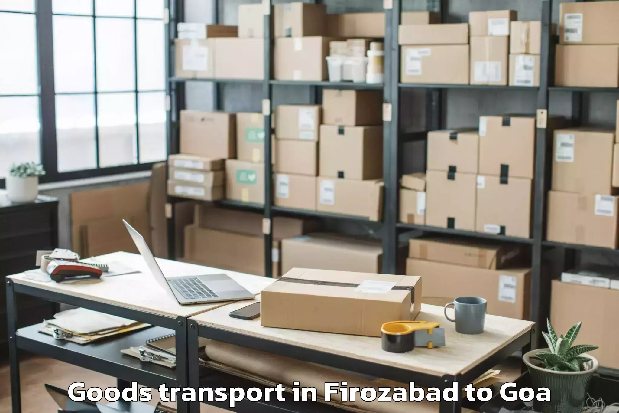 Trusted Firozabad to Colva Goods Transport